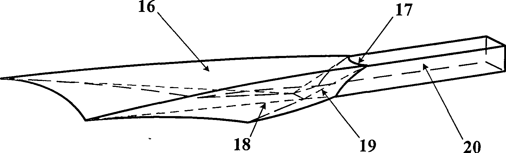 Internal waverider hypersonic inlet and design method based on random shock form
