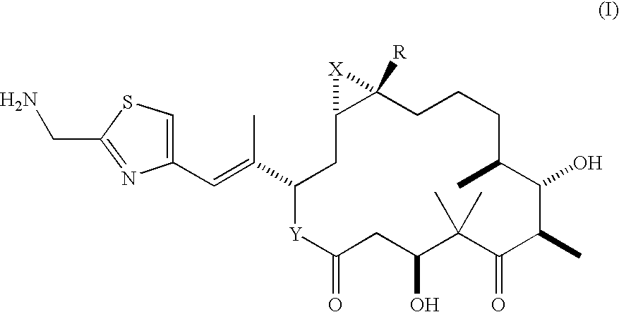 Method of preparation of 21-amino epothilone derivatives