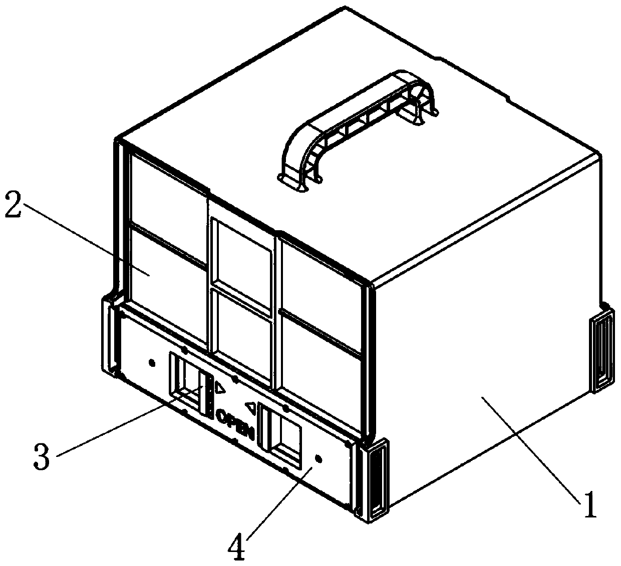 Distribution transport box and automatic distribution vehicle