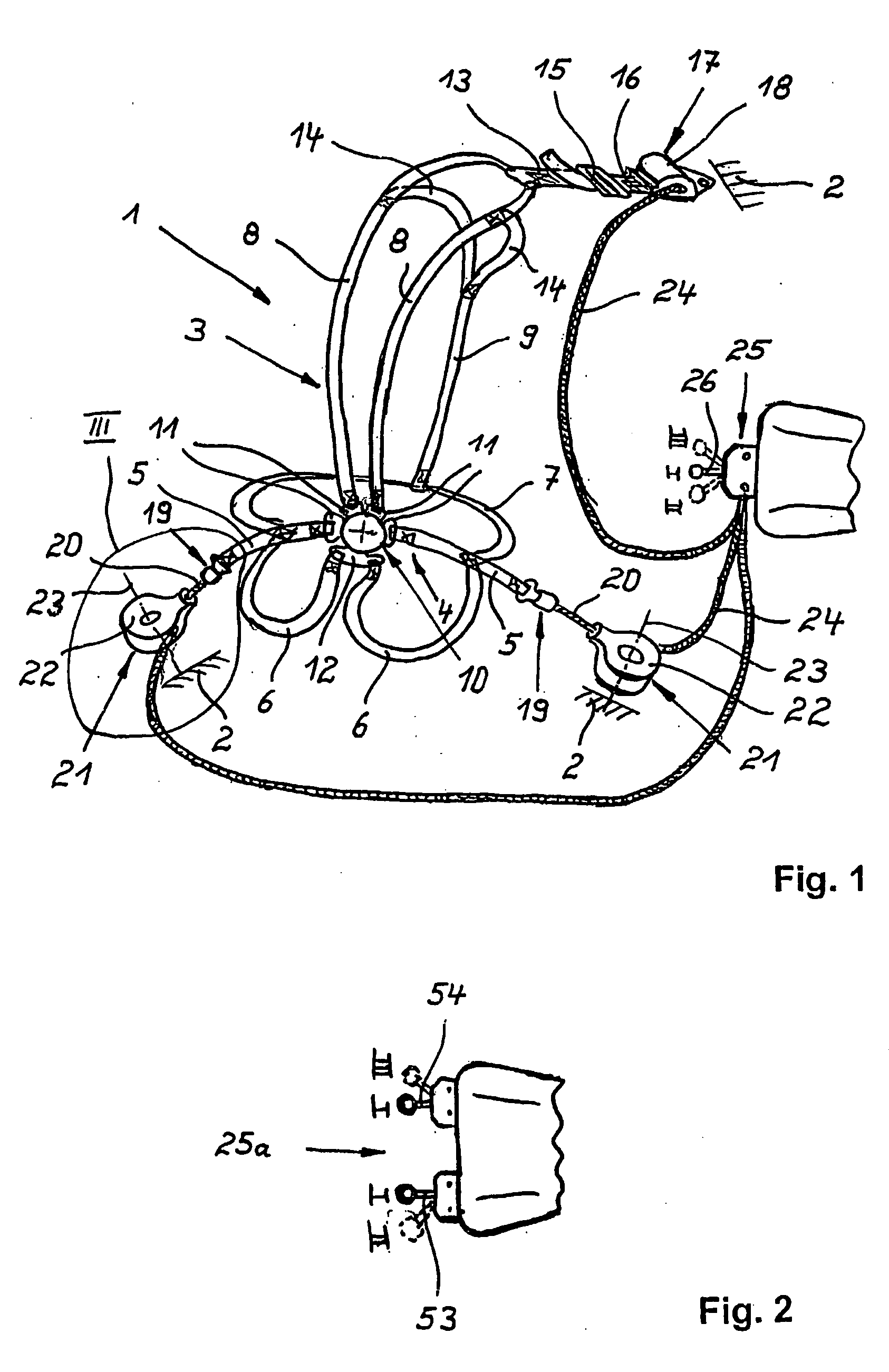 Position securing system for restraining an occupant in land and aeronautical vehicles
