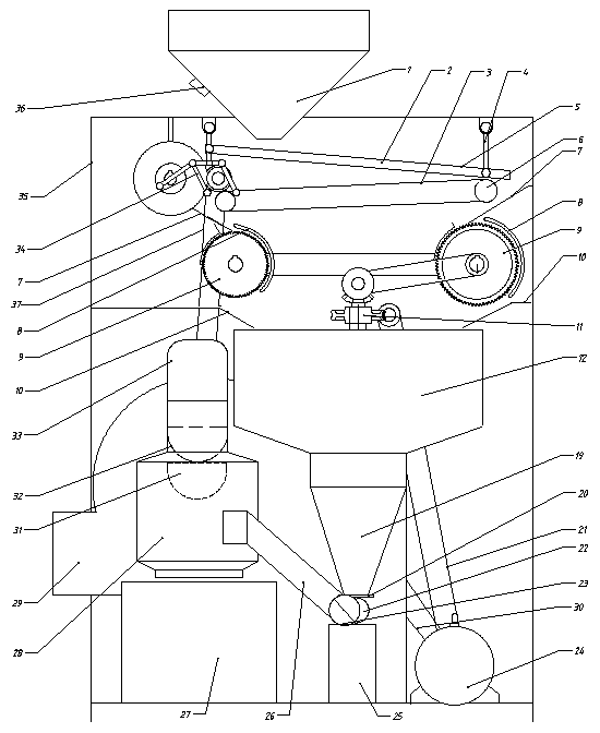 Sunflower seed husking and separating machine