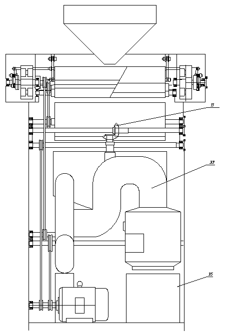 Sunflower seed husking and separating machine