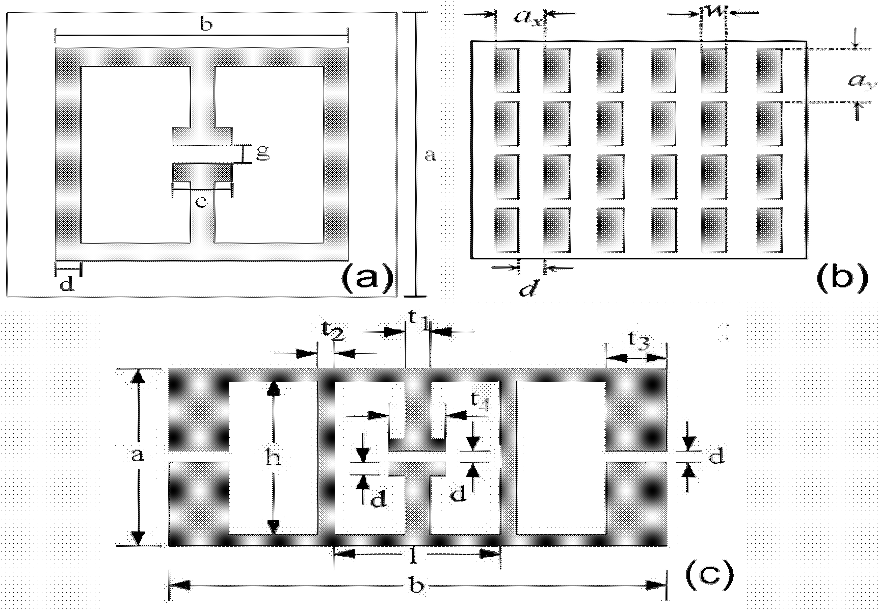 Tunable flat absorbing material for electromagnetic waves