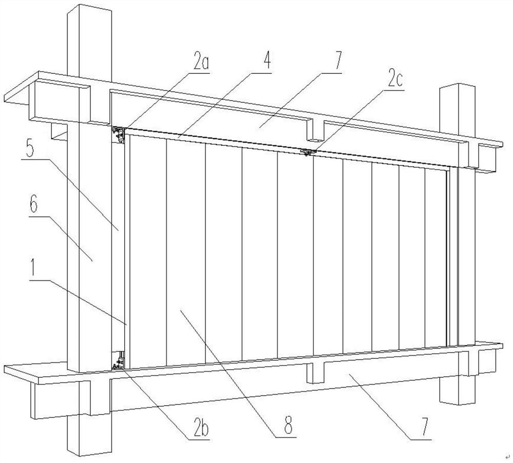 Slidable connection method for light wallboard infilled wall and structure main body and connection assembly of connection method