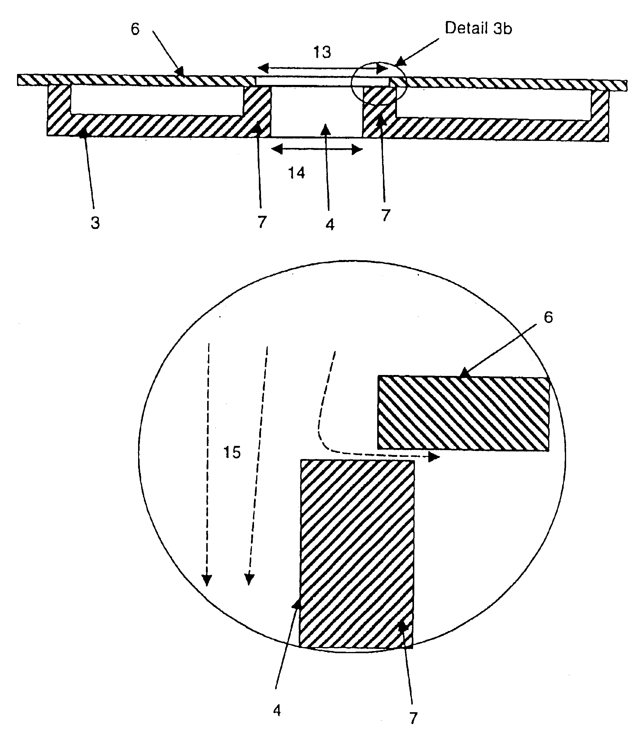 Dilution air hole in a gas turbine combustion chamber with combustion chamber tiles