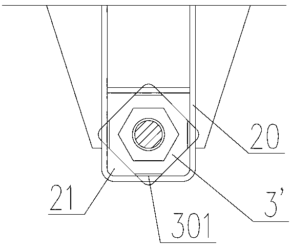 Container connecting device and foldable rack container