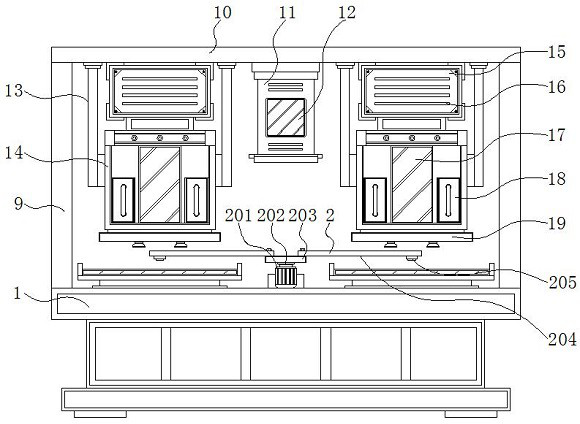 Automobile key battery mounting groove detection equipment with dust removal structure