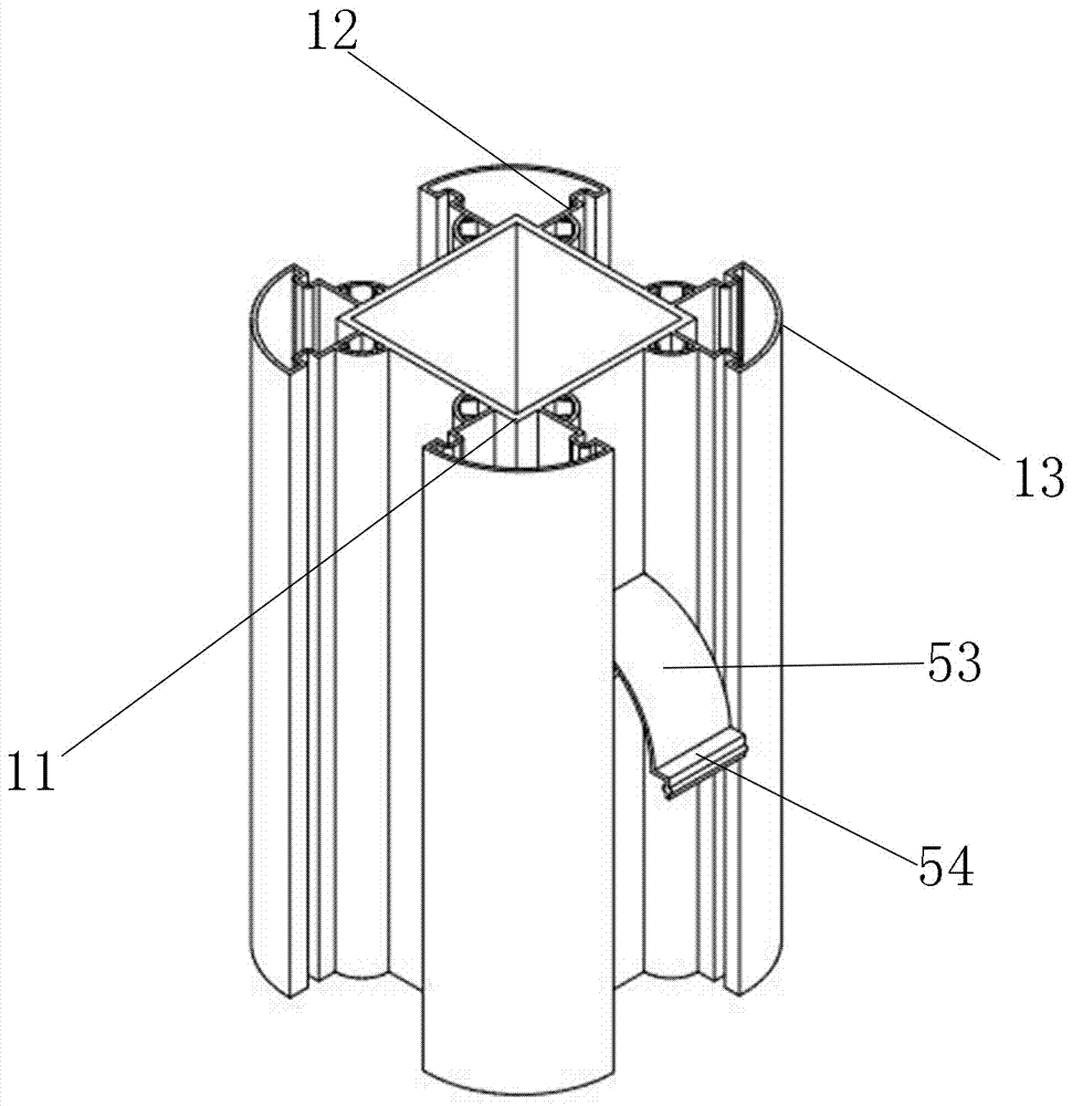 Ventilated wall column of building wall