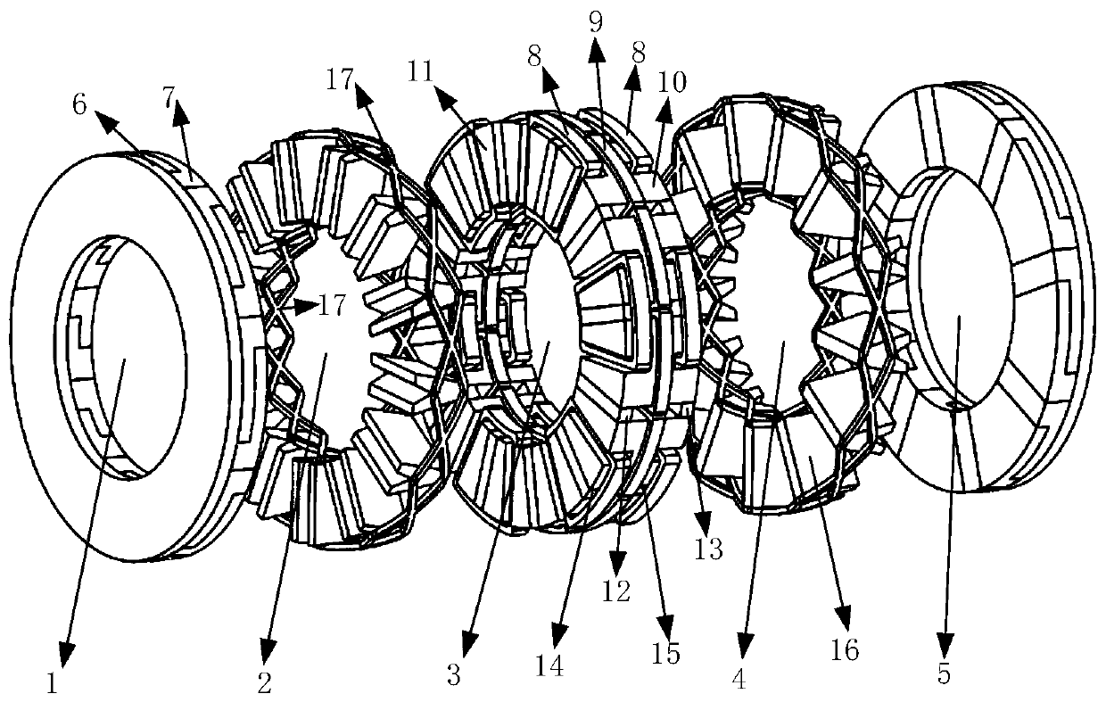 L-shaped double-layer Halbach magnetic flux switching permanent magnet motor