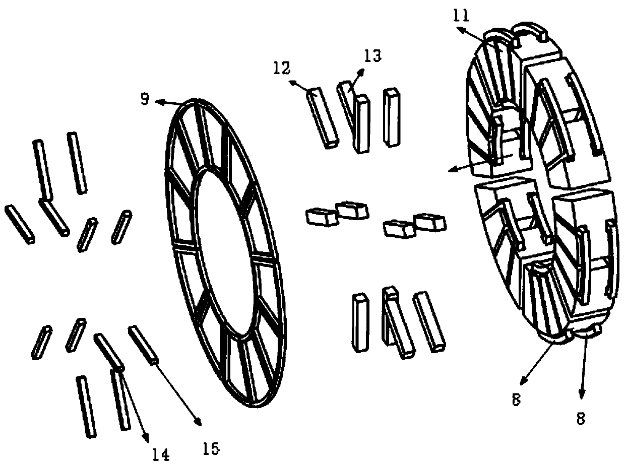 L-shaped double-layer Halbach magnetic flux switching permanent magnet motor