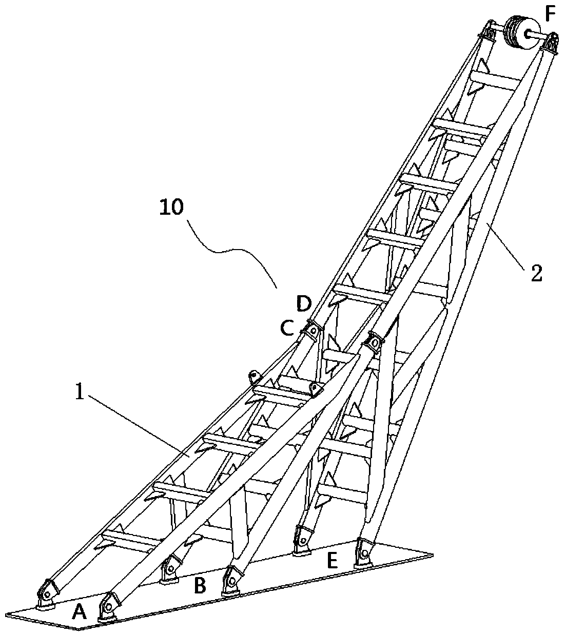 Wedge frame and dynamic compaction machine