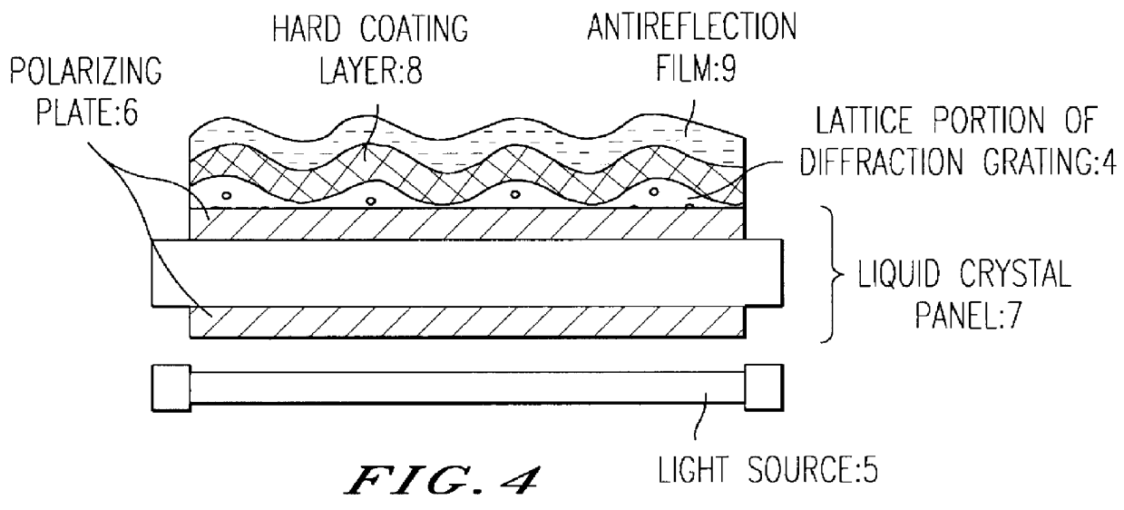 Image display apparatus with hydrophobic diffraction grating for an enlarged viewing angle