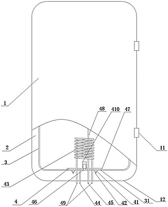 Spiral coil heat exchange pressure-bearing water tank