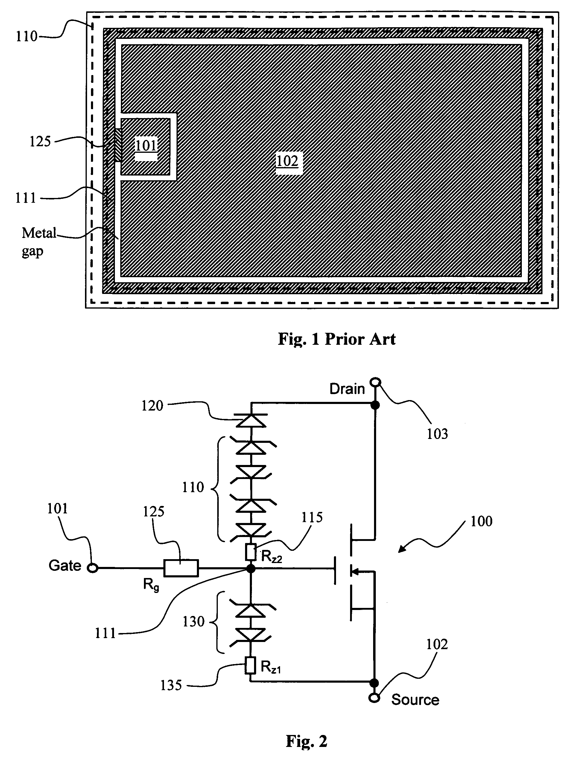 Configuration of gate to drain (GD) clamp and ESD protection circuit for power device breakdown protection