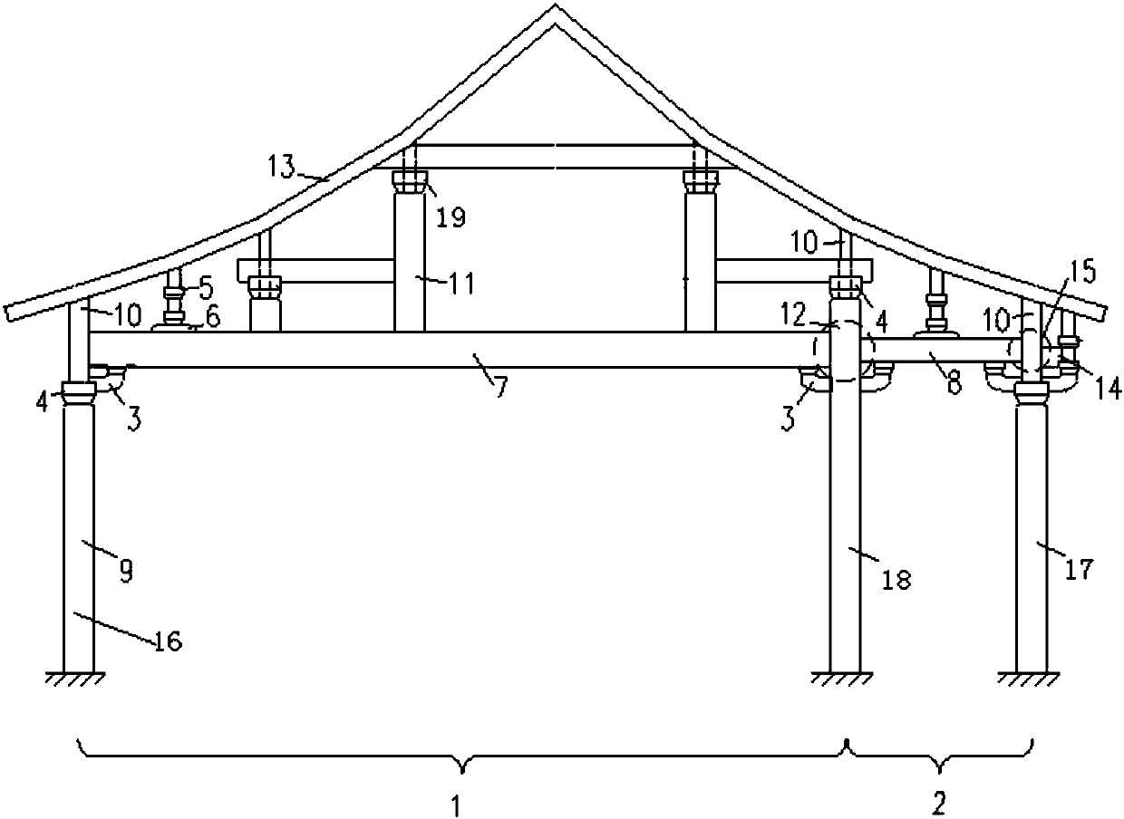 An Antique Building Steel Frame Structure Using Box Section Beams