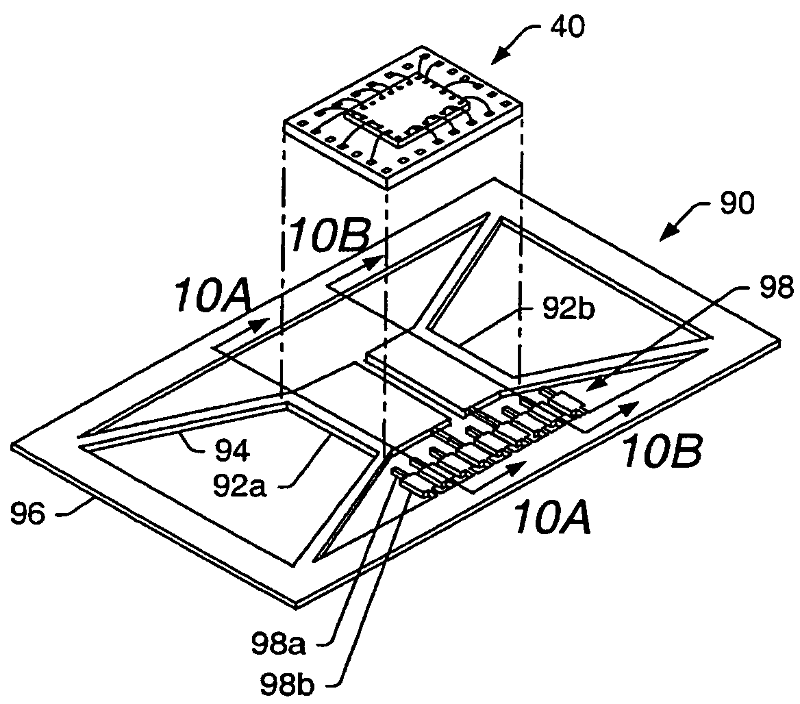 Memory module having interconnected and stacked integrated circuits