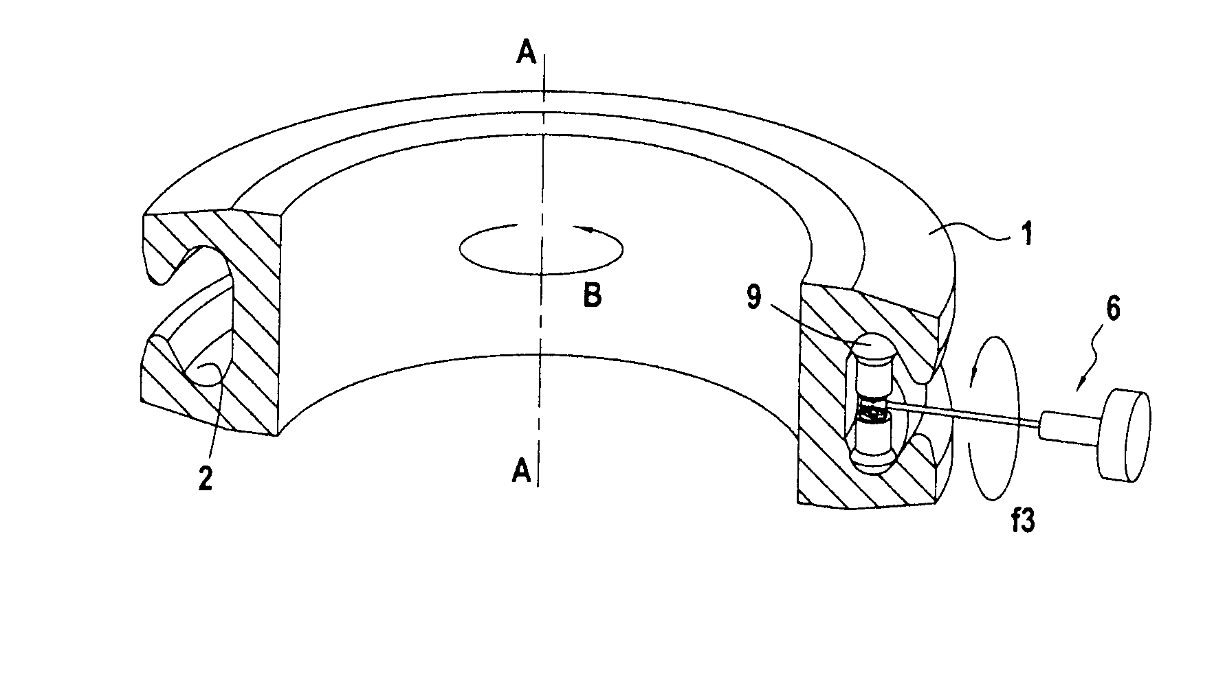 Probe for inspecting the surface of a circumferential slot in a turbojet disk by means of eddy currents
