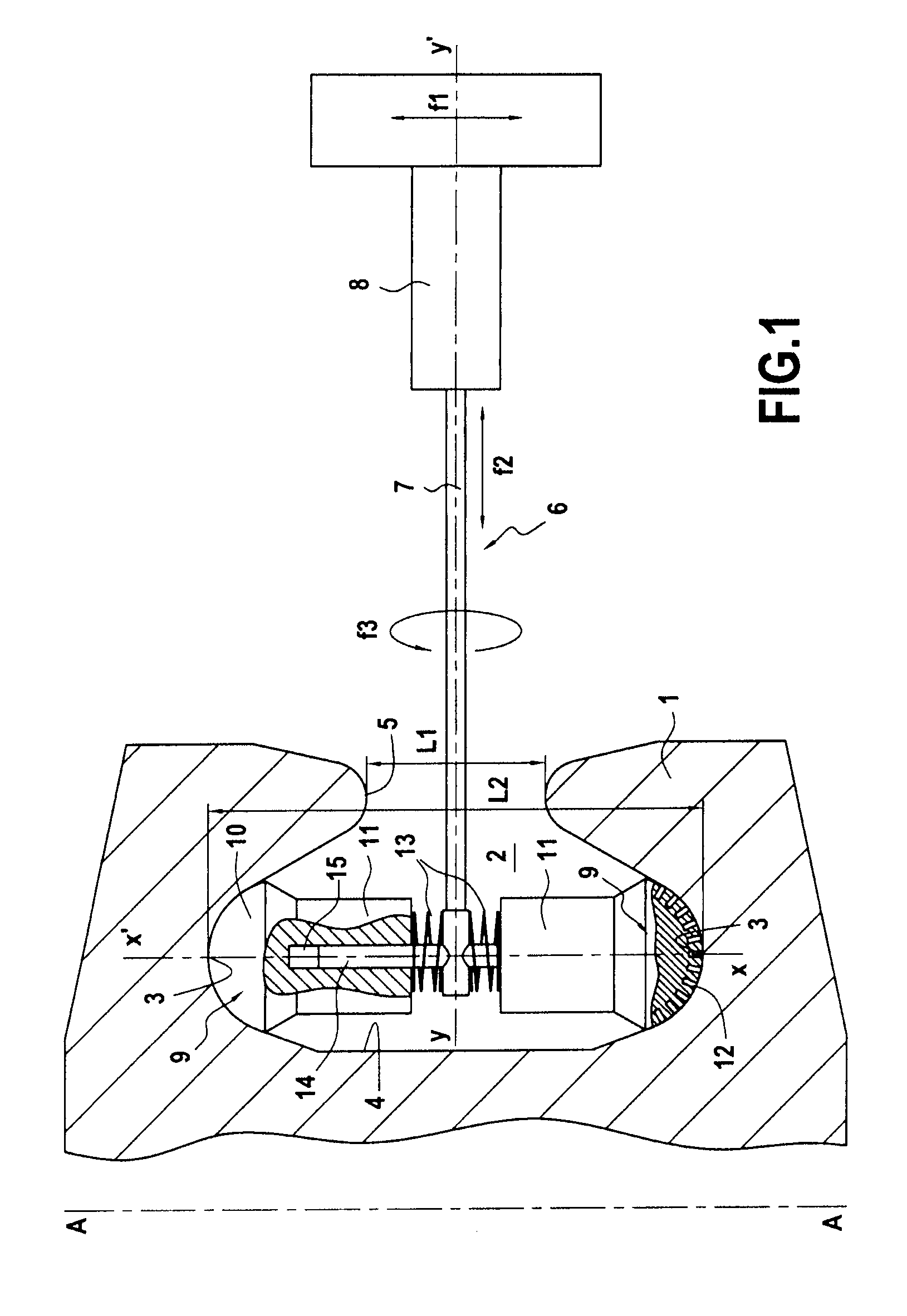 Probe for inspecting the surface of a circumferential slot in a turbojet disk by means of eddy currents