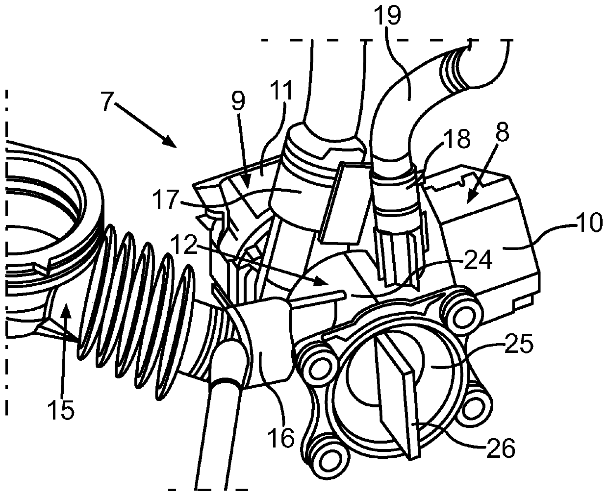 Household device for cleaning items of laundry and method for operating a household device