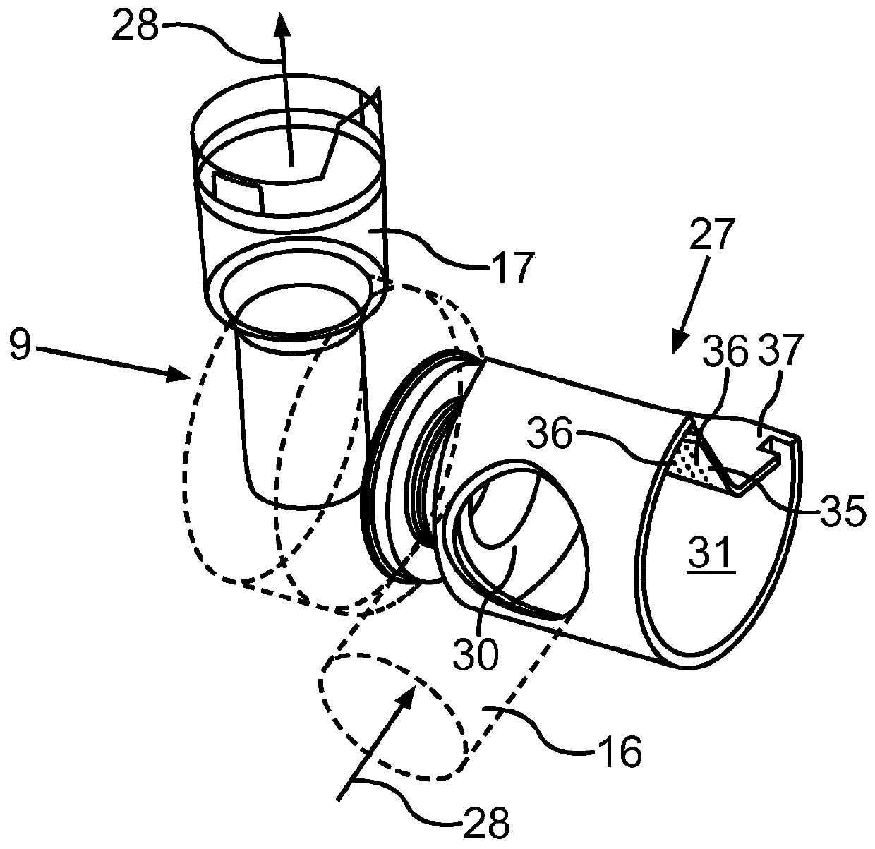 Household device for cleaning items of laundry and method for operating a household device