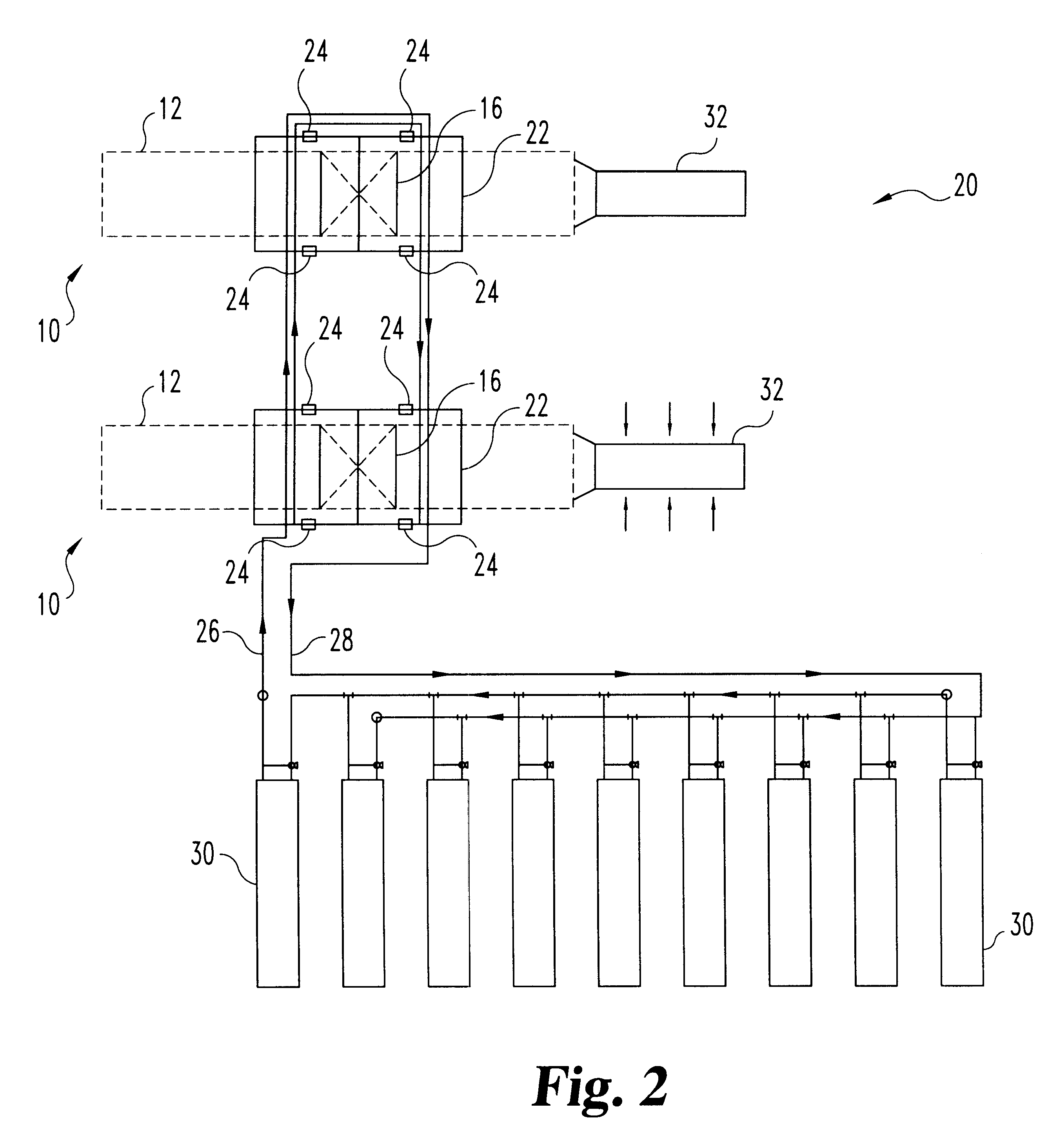 Control system for movable heat recovery coils