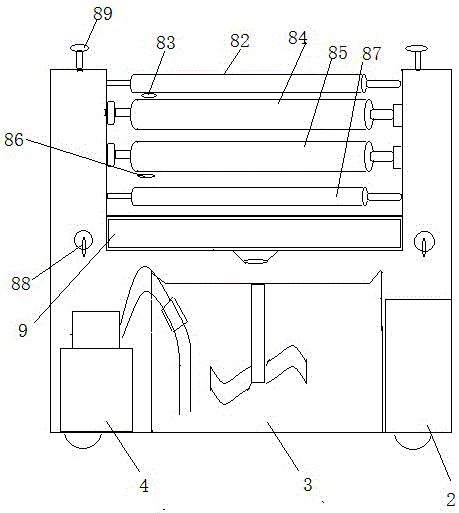 Circuit board double-roller ink coating machine and working method thereof