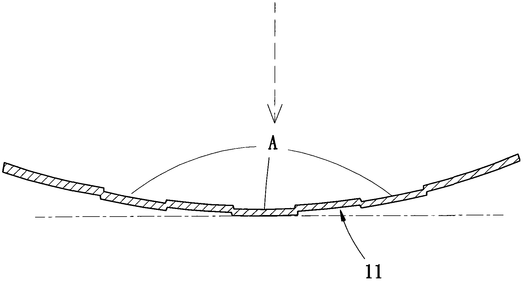 Processing method of golf head inner surface partial thickness cutting