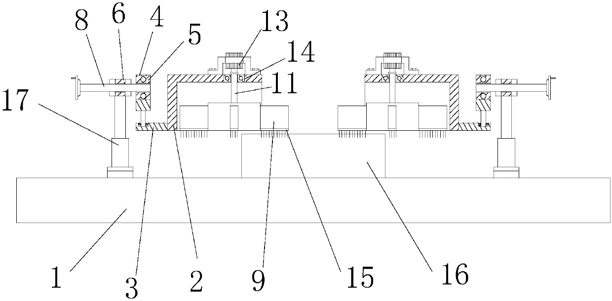 Filing lateral cleaning device used for milling groove machine tool