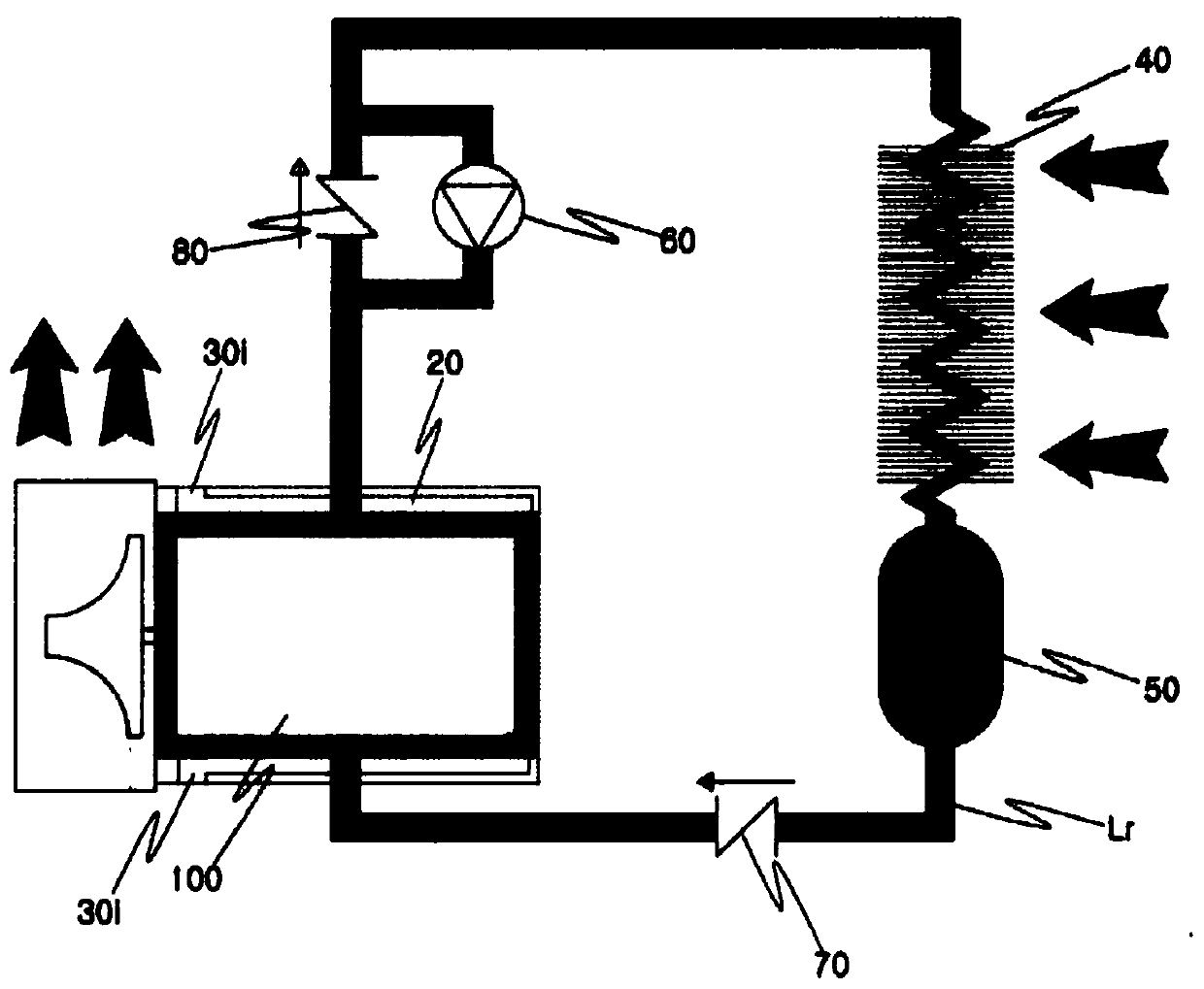 Double cooling for turbo motors