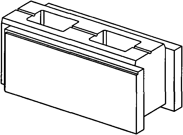 Building block formed wall body structure