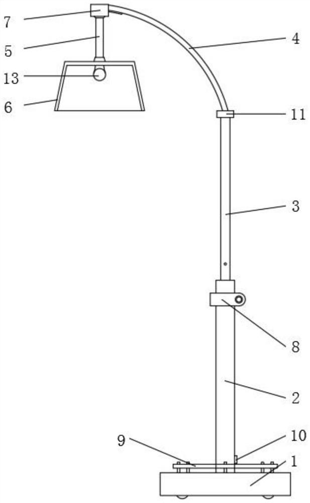 Angle-adjustable LED floor lamp