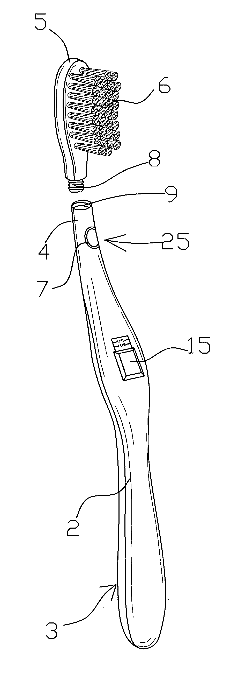 Toothbrush with light source for illuminating oral cavity