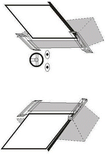 Transparent lateral-view reversed-h-shaped edge slot doorframe and connection method