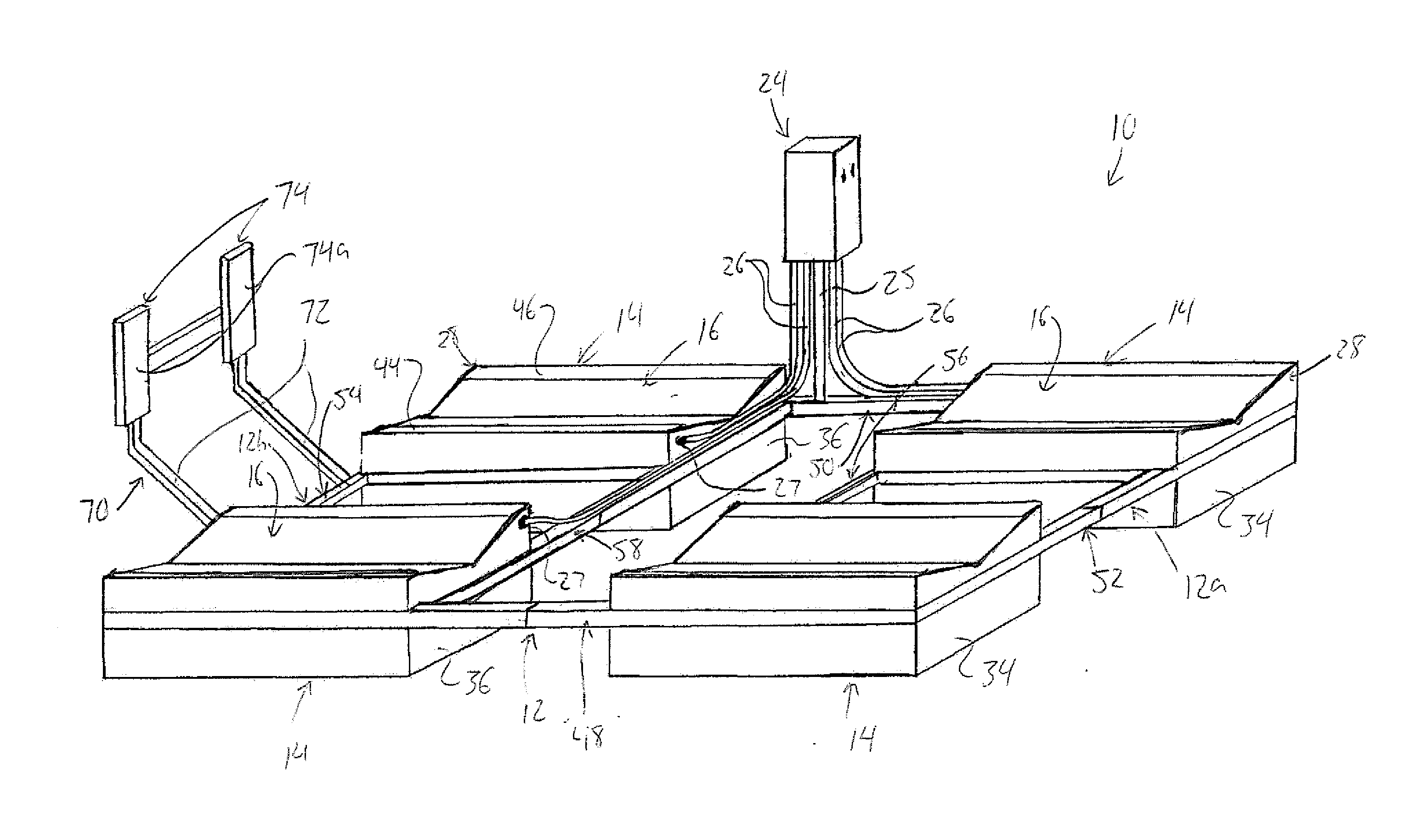 Pneumatic Boat Lift with Boat-Carrying and Boat-Guiding Air Tanks