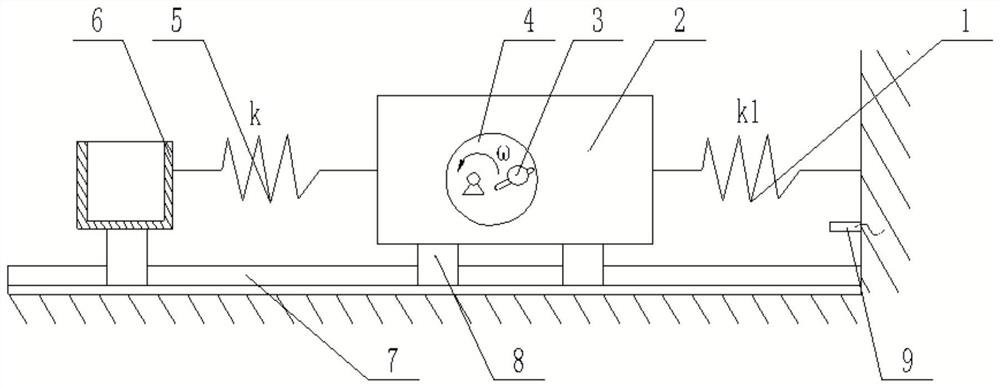 Two-degree-of-freedom spring-mass block damping device