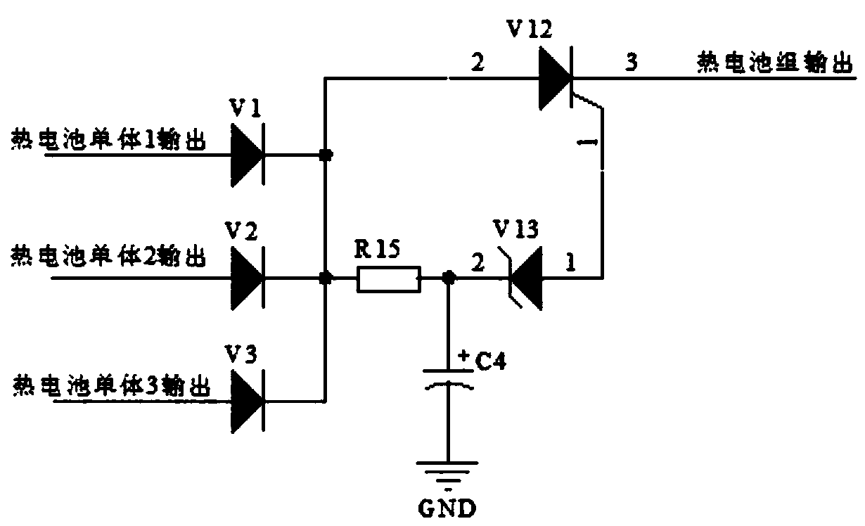 An activation circuit for sequential operation of thermal battery cells