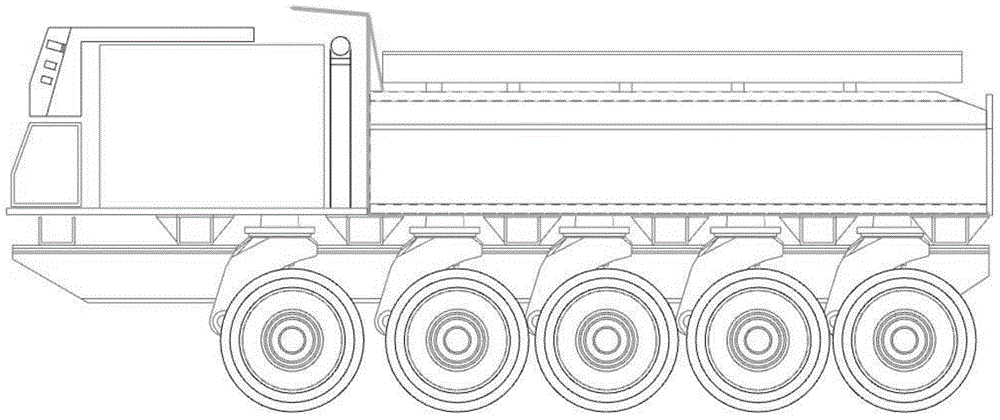 Oil-gas balanced suspension used for multi-axle heavy vehicle and hydraulic control system thereof