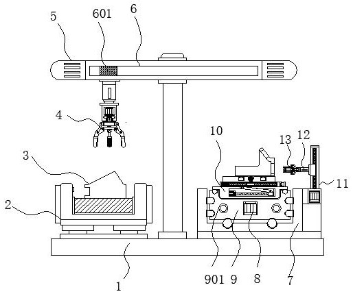 Non-standard part polishing and grooving device capable of detecting hole diameter of part