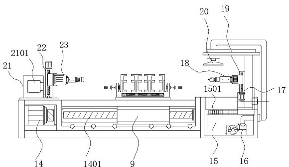 Non-standard part polishing and grooving device capable of detecting hole diameter of part