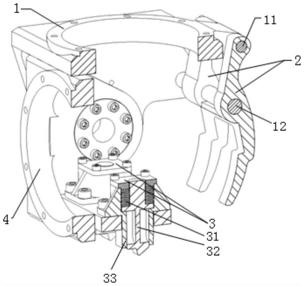 High rigidity deploy-in-position locking device