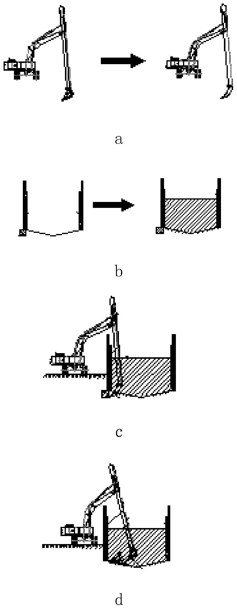 Method for efficiently breaking open caisson sinking obstacles