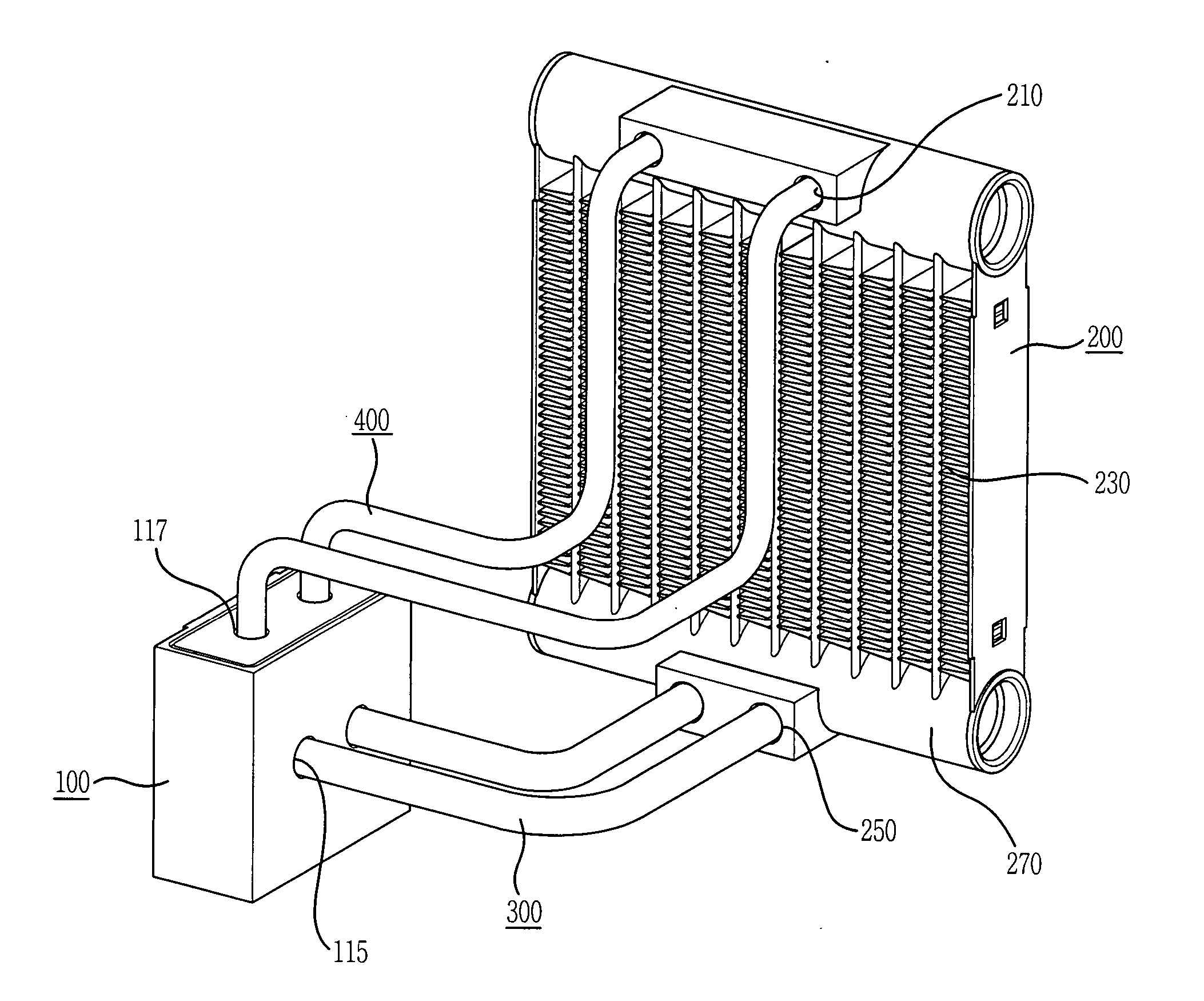 Cooling Apparatus of Looped Heat Pipe Structure