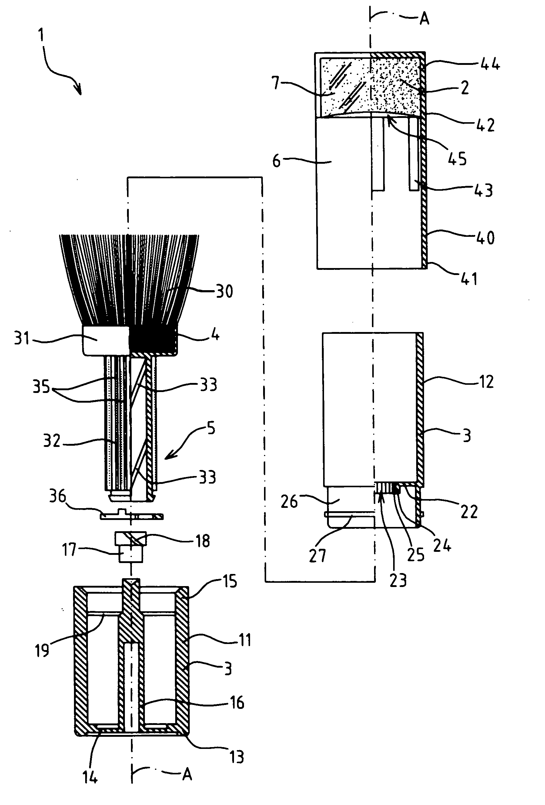 Device for applying a cosmetic product