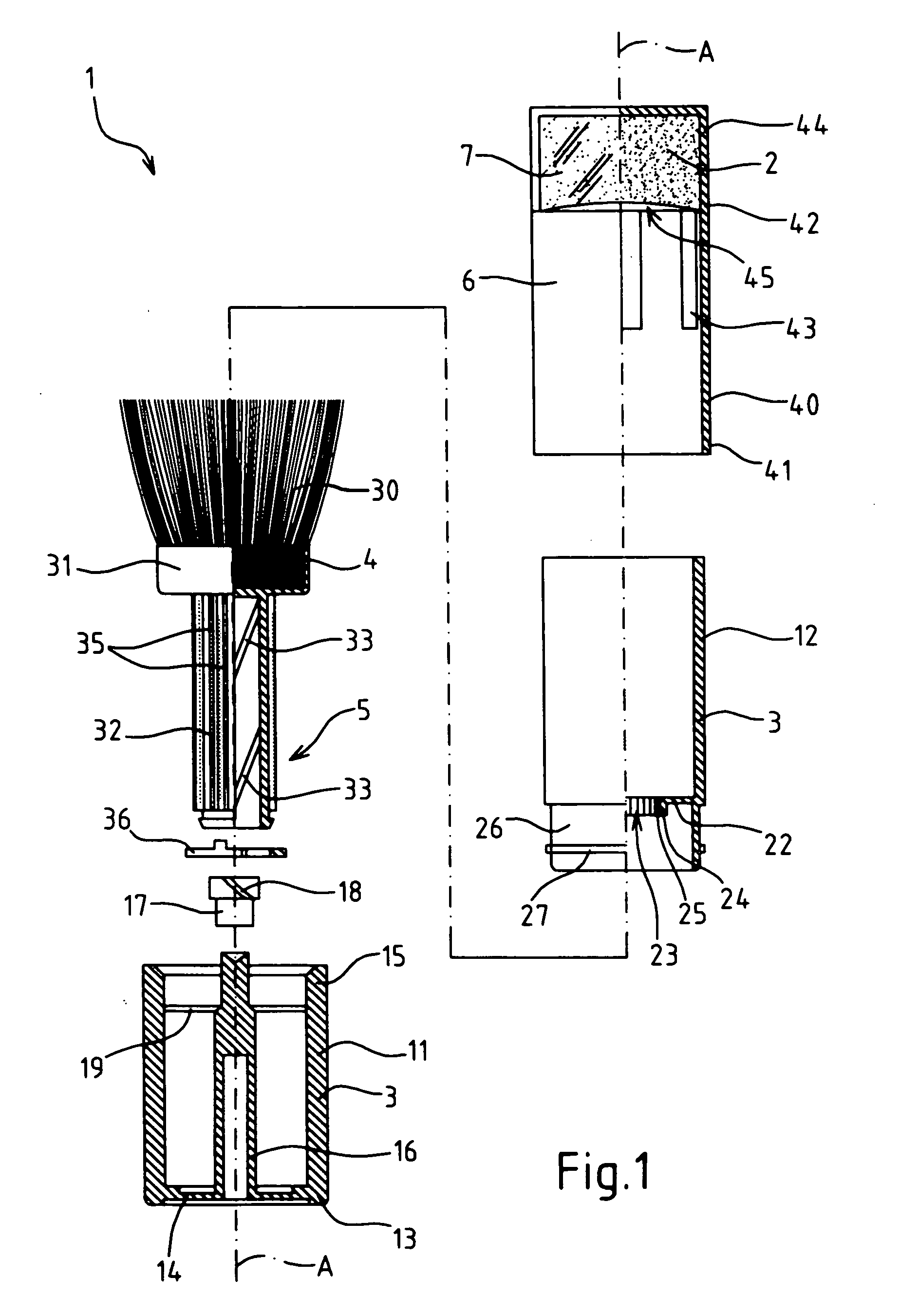 Device for applying a cosmetic product