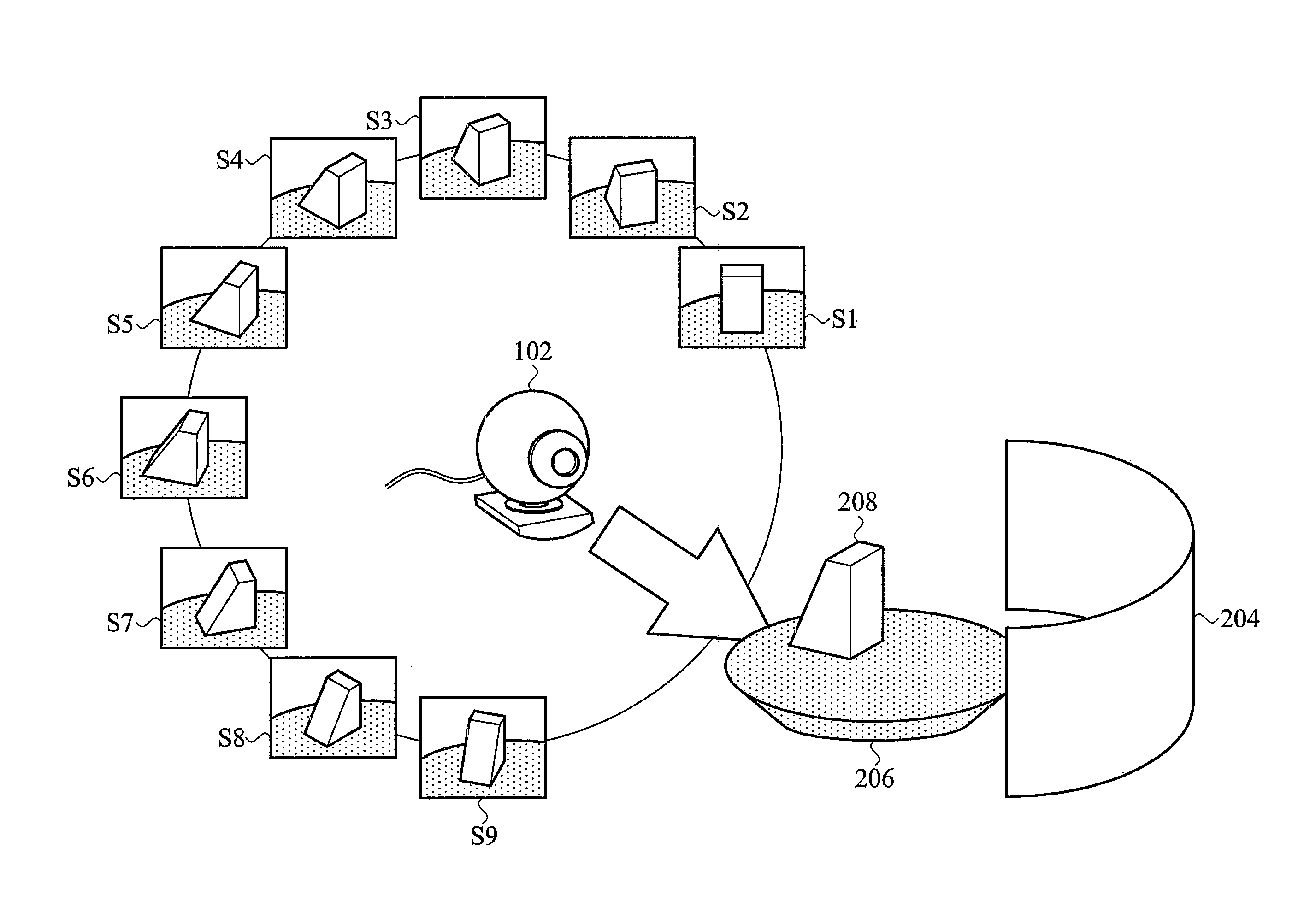 System and method for obtaining camera parameters from multiple images and computer program products thereof