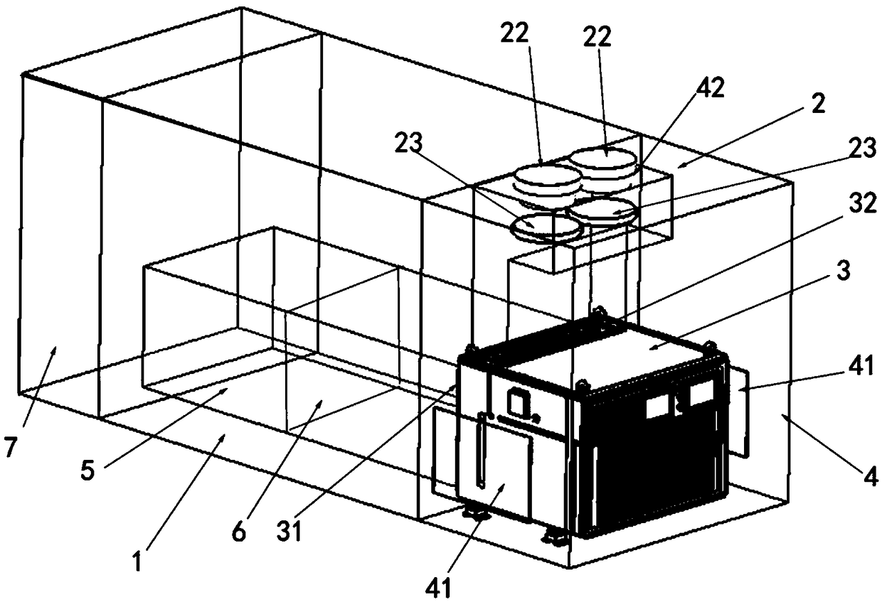 Charging cabinet heat management system and charging vehicle including same