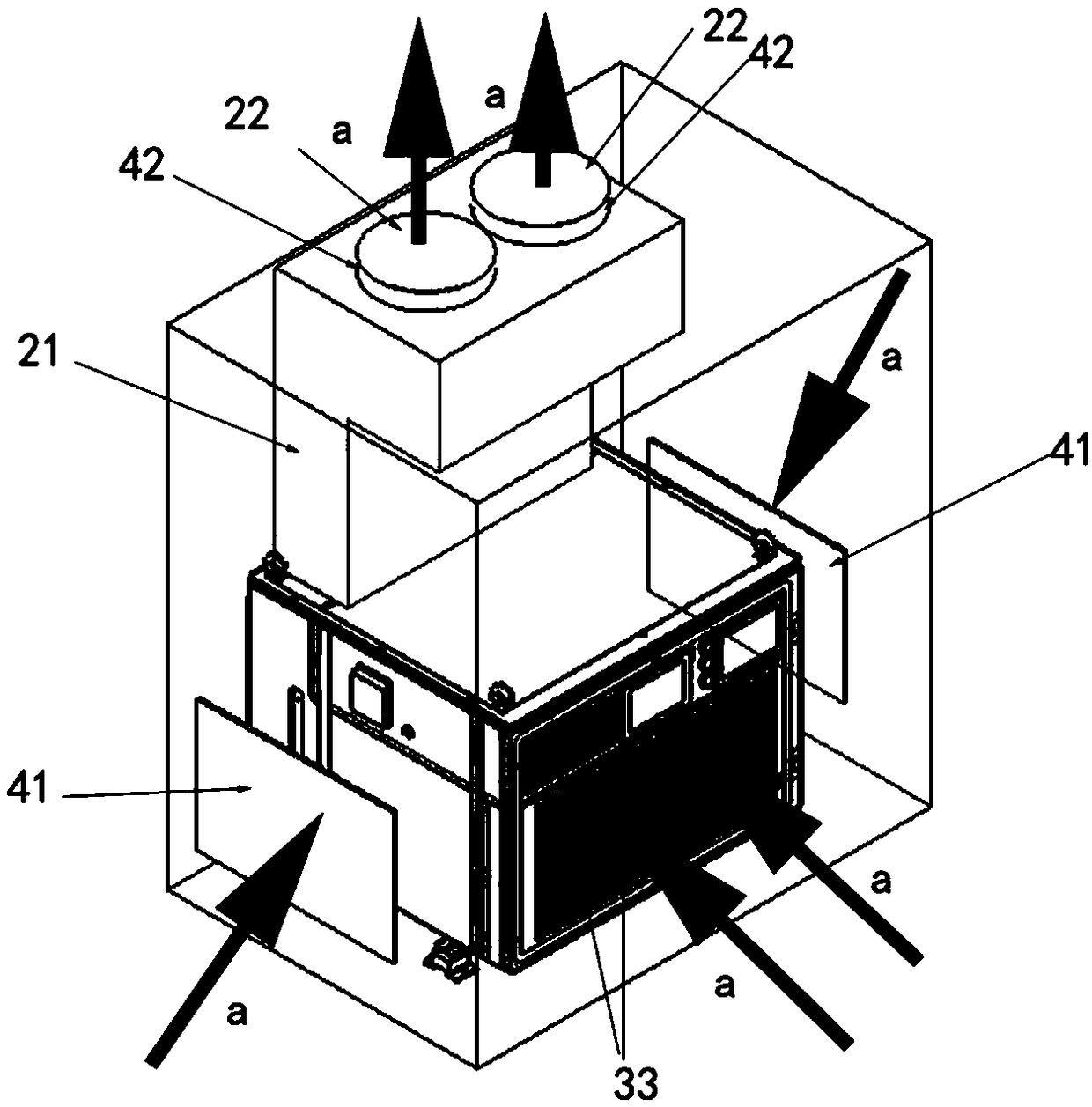 Charging cabinet heat management system and charging vehicle including same