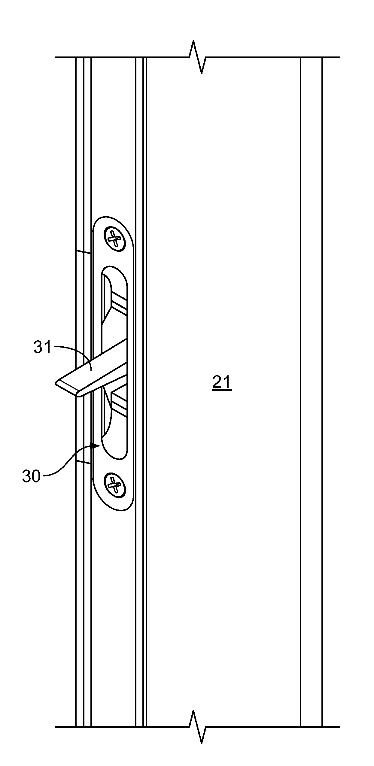 Convenient sliding glass door intermediate lock system