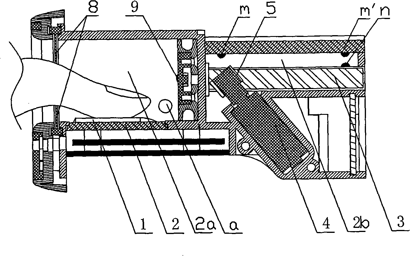 Fully automatic piston type fingerprint sweat collecting chamber