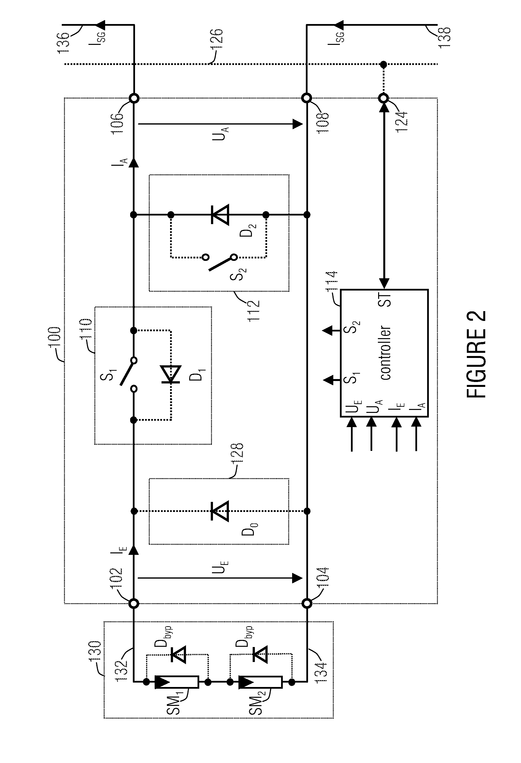 Bypass and protection circuit for a solar module and method of controlling a solar module